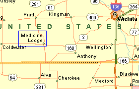 south central Kansas map